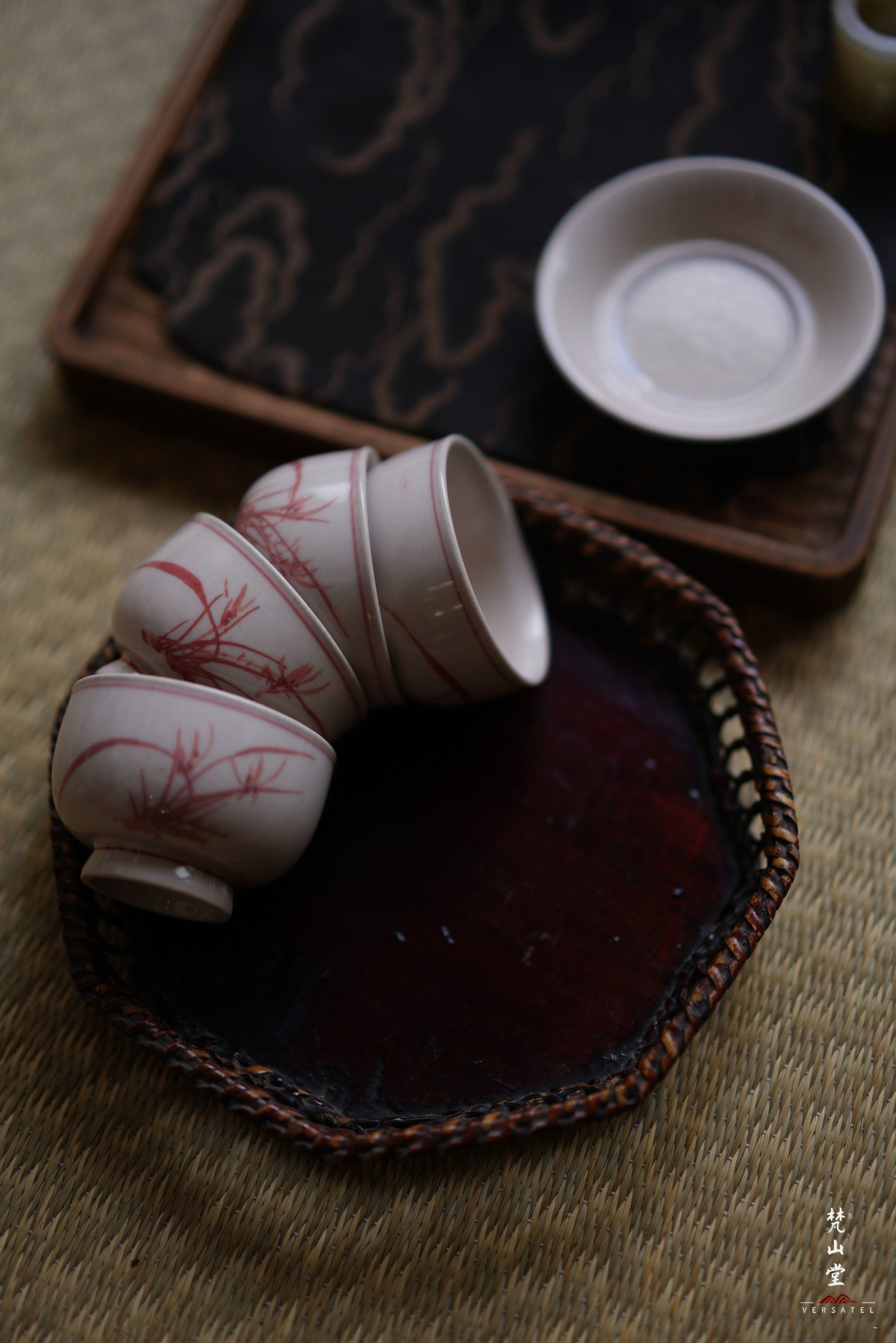 红兰花小金钟杯（一套四杯）